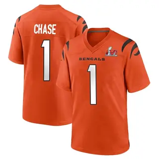 Cincinnati Bengals Youth Ja'Marr Chase Game Super Bowl LVI Bound Jersey - Orange