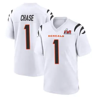 Cincinnati Bengals Youth Ja'Marr Chase Game Super Bowl LVI Bound Jersey - White