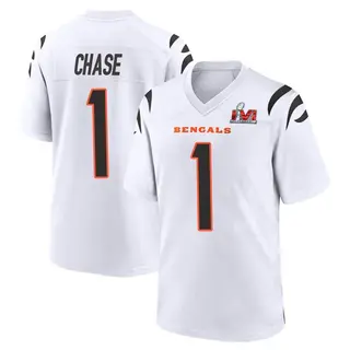 Cincinnati Bengals Youth Ja'Marr Chase Game Jersey - White - Bengals Store