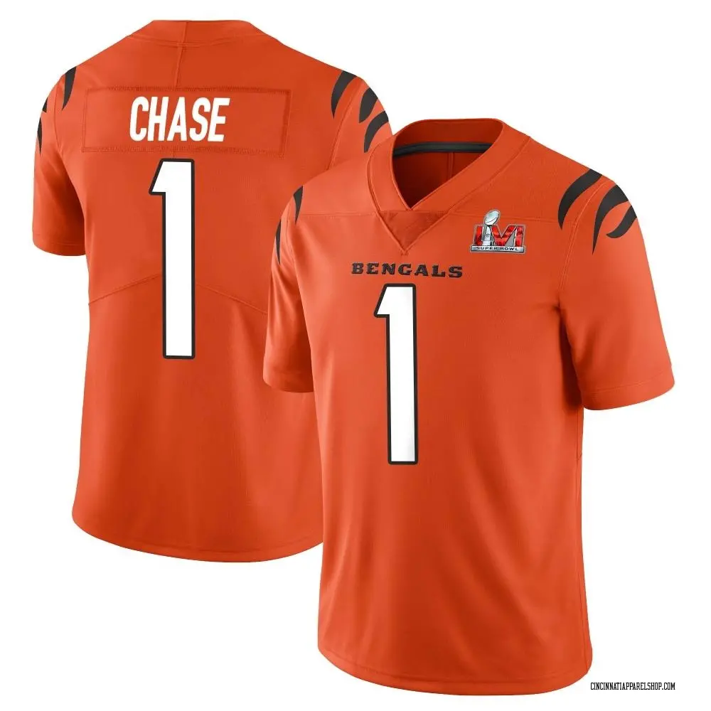Cincinnati Bengals Youth Ja'Marr Chase Limited Vapor Untouchable Super Bowl LVI Bound Jersey 