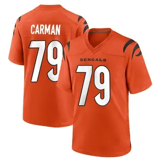 Cincinnati Bengals Youth Jackson Carman Game Jersey - Orange