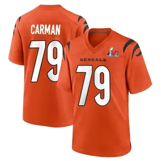 Cincinnati Bengals Youth Jackson Carman Game Super Bowl LVI Bound Jersey - Orange