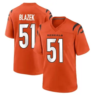 Cincinnati Bengals Youth Justin Blazek Game Jersey - Orange