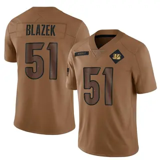 Cincinnati Bengals Youth Justin Blazek Limited 2023 Salute To Service Jersey - Brown