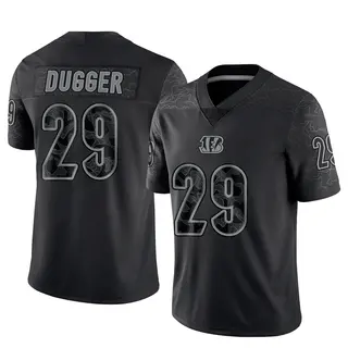 Cincinnati Bengals Youth Kyle Dugger Limited Reflective Jersey - Black