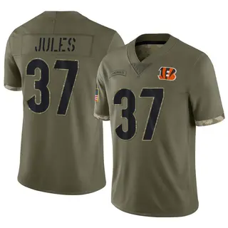Cincinnati Bengals Youth PJ Jules Limited 2022 Salute To Service Jersey - Olive