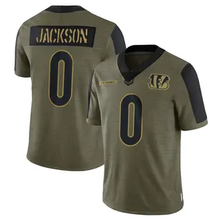Cincinnati Bengals Youth Raymond Jackson Limited 2021 Salute To Service Jersey - Olive