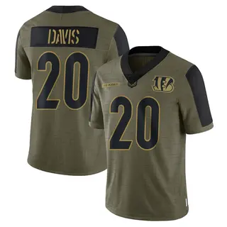 Cincinnati Bengals Youth Tacario Davis Limited 2021 Salute To Service Jersey - Olive
