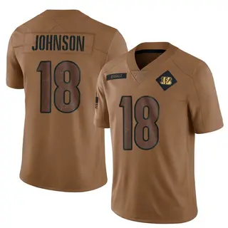 Cincinnati Bengals Youth Xavier Johnson Limited 2023 Salute To Service Jersey - Brown